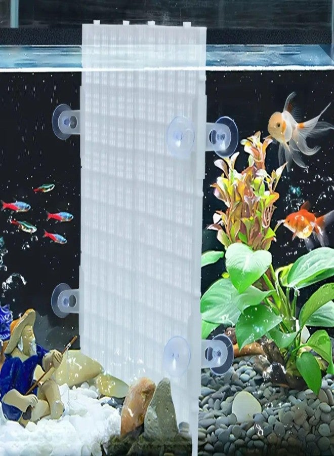 VAYINATO® White (2 Pcs Egg Crate & 2 Pcs Divider Clip) Fish Tank Plastic Divider Panel Separator Grid Isolation Board, Fish Tank Divider Filter Egg Crate Bottom Tray (Size : 30*15cm) By Petzlifeworld - Image 2